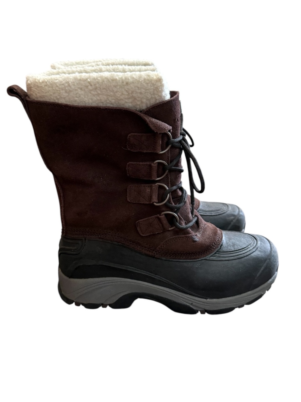 Lands’ End Men’s 8D Expedition 600g Insulated Brown Suede Waterproof Snow Duck B